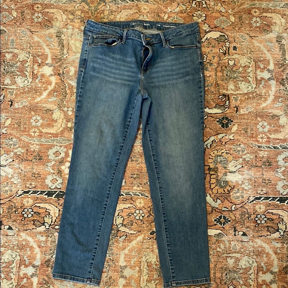 Calvin Klein Blue Straight Leg Jeans Classic Denim